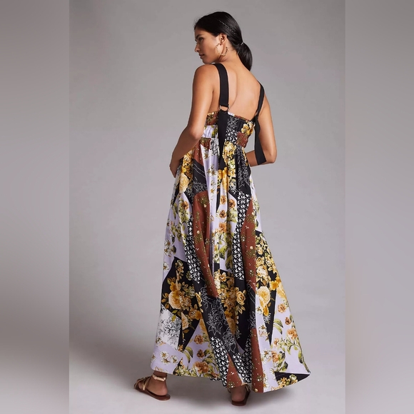 NWT Anthropologie Maeve Bohemian Floral Patchwork Maxi. Large. $170 - Picture 2 of 11